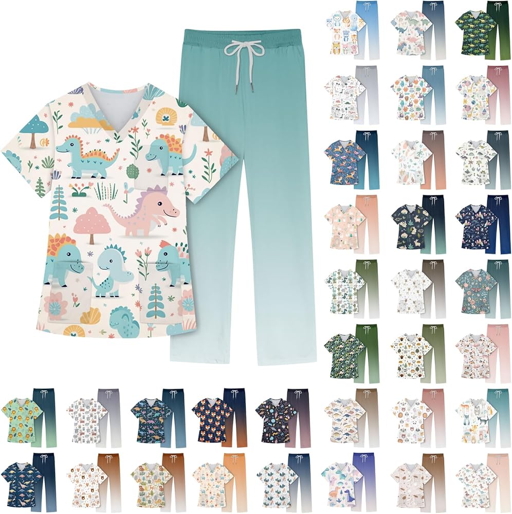 Hospital Printed Scrub sets Factory2