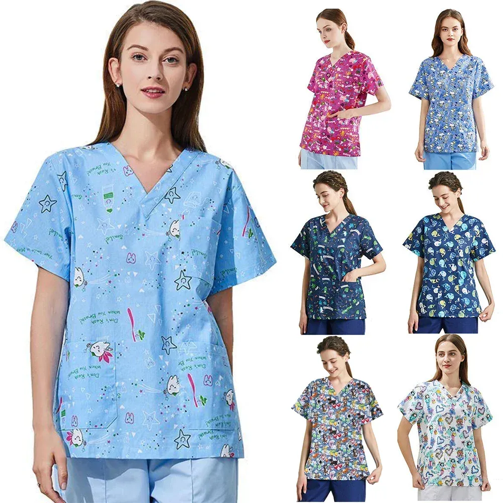 Hospital Printed Scrub sets Factory3